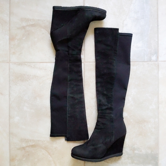 Stuart Weitzman Suede Demiswoon OTK Boots 9M - Picture 3 of 9